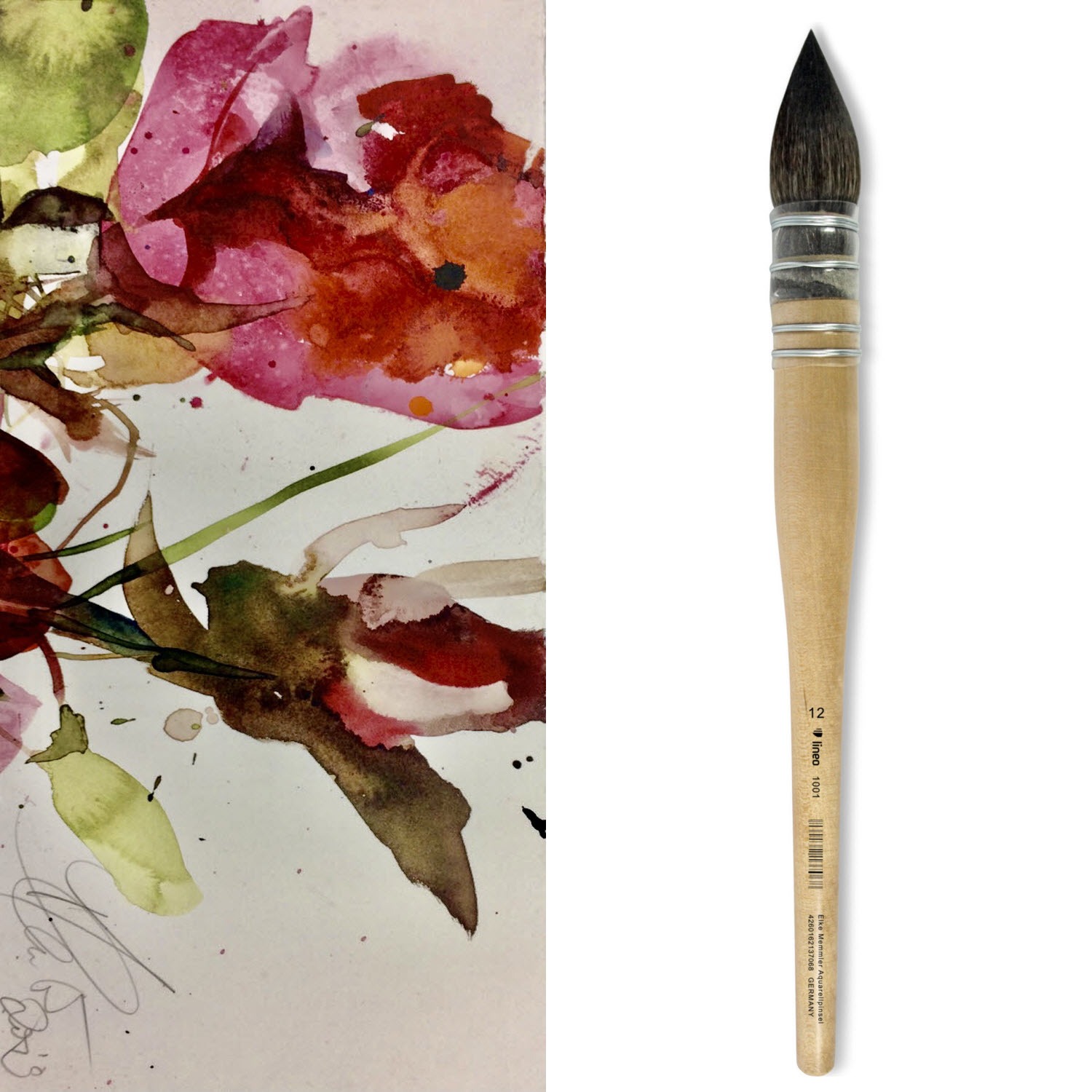 French Watercolor Brush - Synthetic Squirrel - lineo1911 - Shop