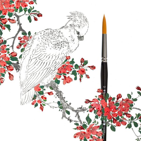 lineo brushes for artists - watercolor brush series 192 vegan with toray hair