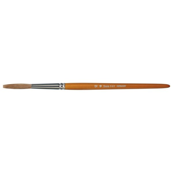 Lettering brush (Series 562), pure light ox hair, nickel ferrules, short cedar-lacquered handles.