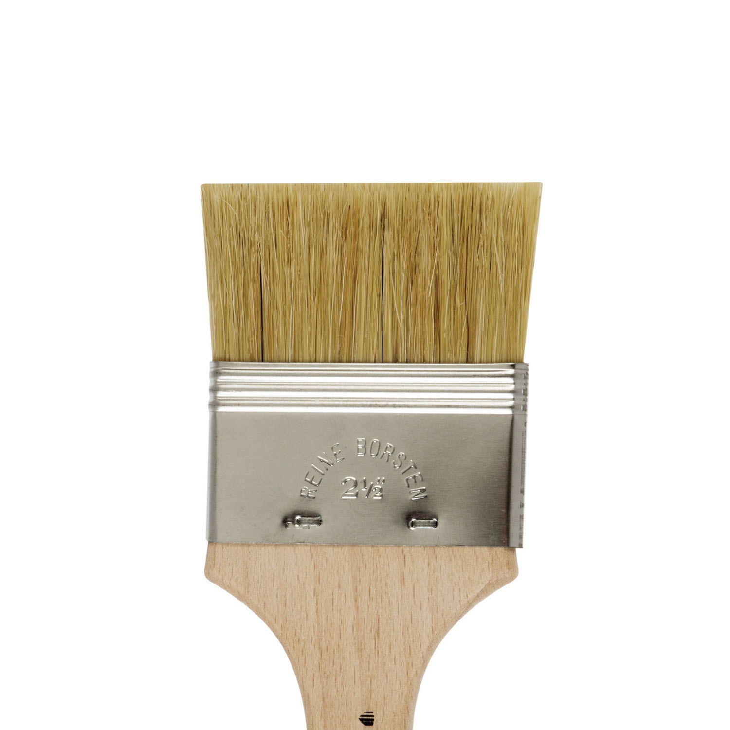 Bleached bristle round paint brush