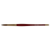 Aquarellpinsel, synthetisches Kolinsky Rotmarderhaar Imitat, goldene Zwinge, kurzer roter Holzstiel mit goldener Spitze. lineo Germany