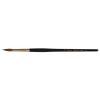 Aquarellpinsel, premium Kolinsky Rotmarder Haar, goldene Zwinge, kurzer schwarzer Stiel. lineo Germany