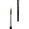 Aquarellpinsel, rund, Rotmarder Haar, Silberzwinge, schwarzer Stiel. lineo Germany