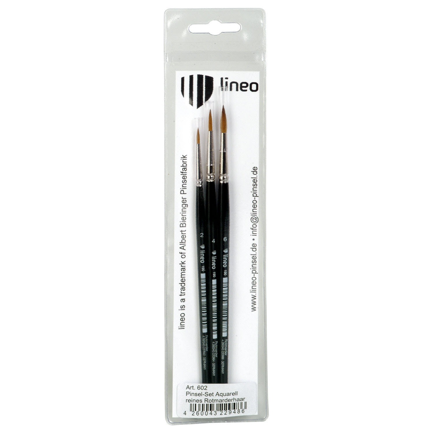 Watercolor Brush Set - Red Sable Hair - lineo1911